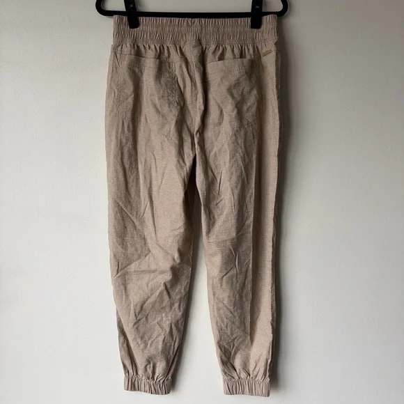 Prana Women's Tan Elastic Waist Jogger Pants - Picture 3 of 10